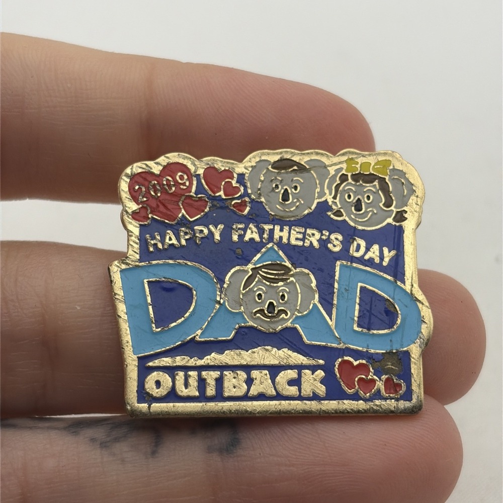 Outback Steakhouse 2009 Happy Father’s Day Dad Lapel Hat Pin
